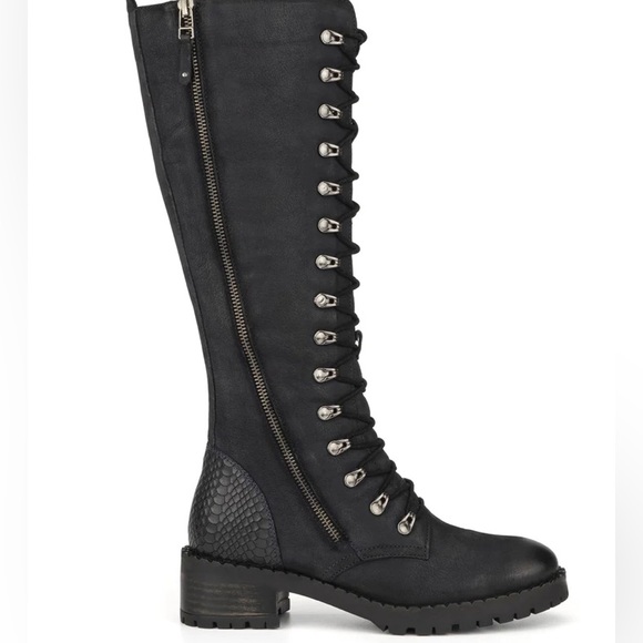 NWT Women’s Navy Vintage Foundry Tall Henrietta Lace Up Boots Size 6 - Picture 1 of 5